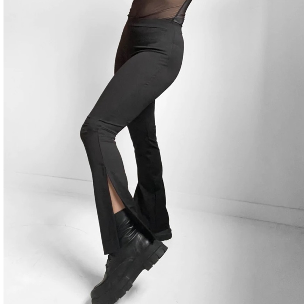 NOCTEX CELY SIDE SPLIT PANTS